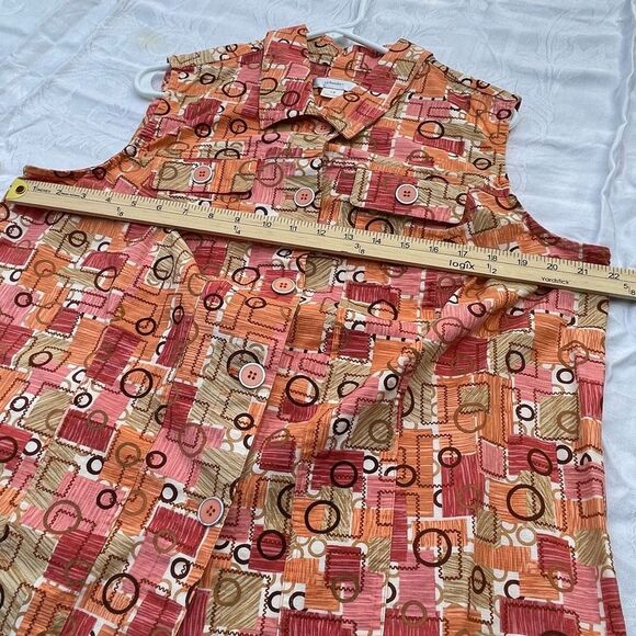 C.J.Banks size 1X geo print vest drawstring waist - Picture 8 of 12